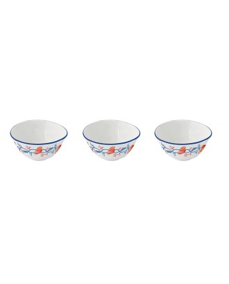 Set 3 boluri din portelan, 10 cm, Cote de Mer - SIMONA'S COOKSHOP